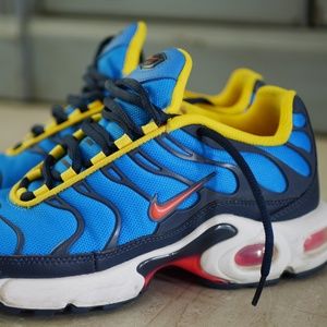 Nike Air Max Plus GS Youth Size 5.5/Women's Size 7 Blue Crimson
